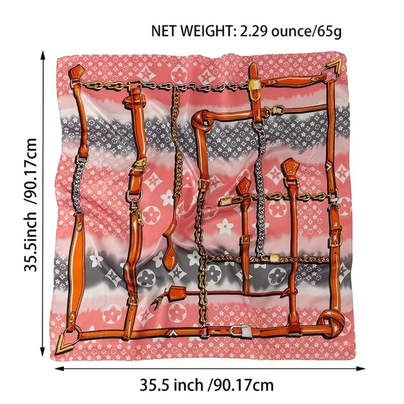 NWT Printed Floral Motif Scarf - Picture 4 of 5